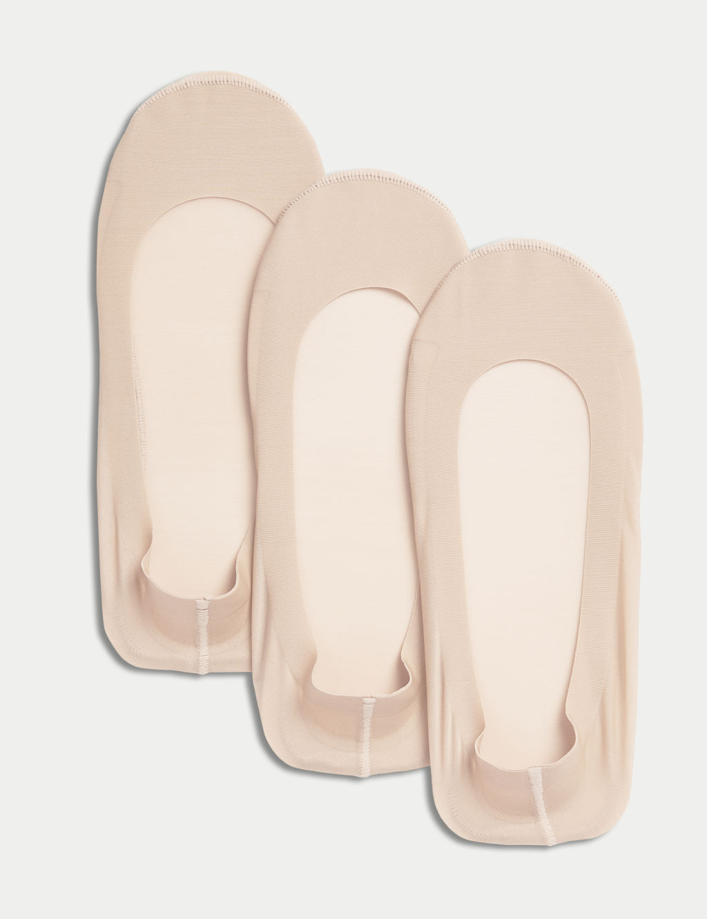 M&S 3pk Low Cut Footsies - 3-5 - Opaline, Opaline