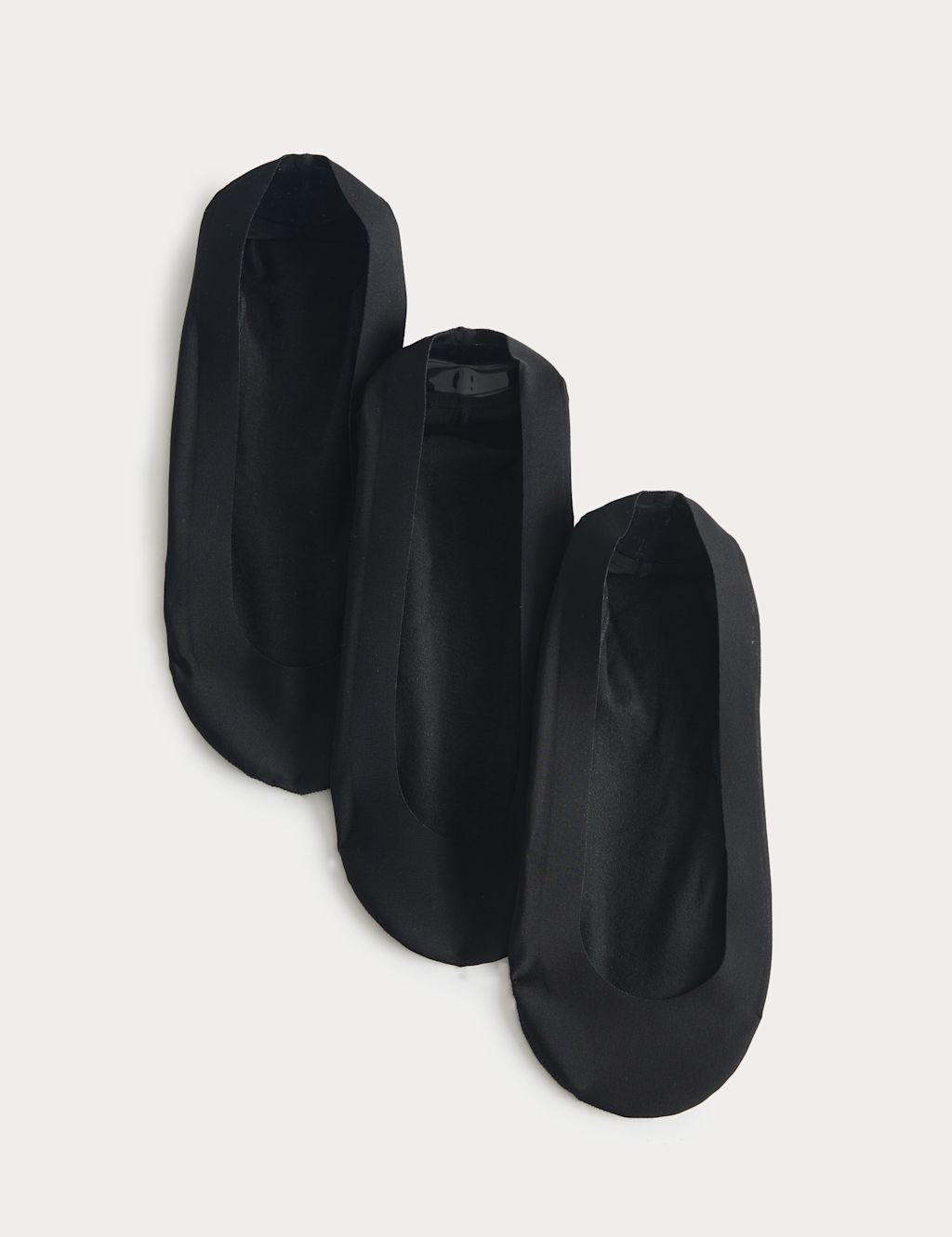M&S 3 Pack Cotton Blend Footsies - 3-5 - Black, Black