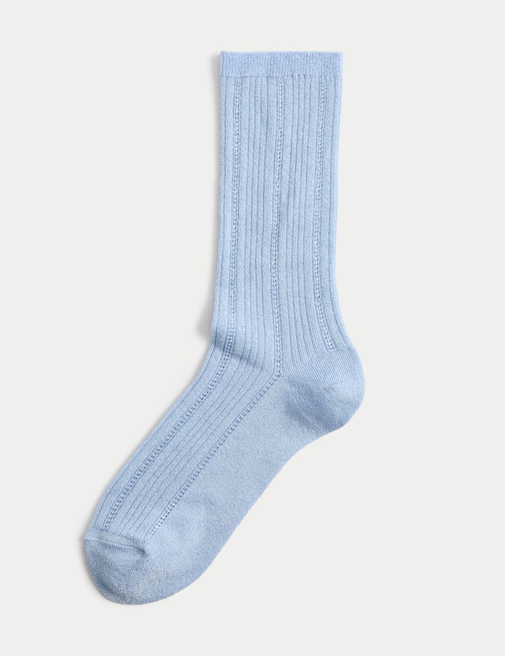 M&S Sparkle Crew Socks - Blue Mix, Blue Mix