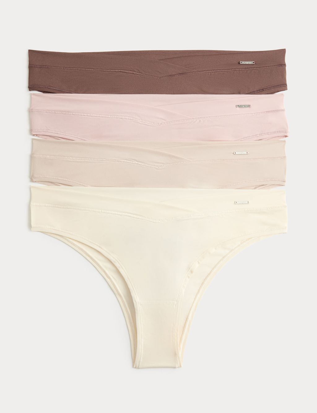 Autograph 4pk Flexifit&trade; Brazilian Knickers - 10 - Medium Brown, Medium Brown