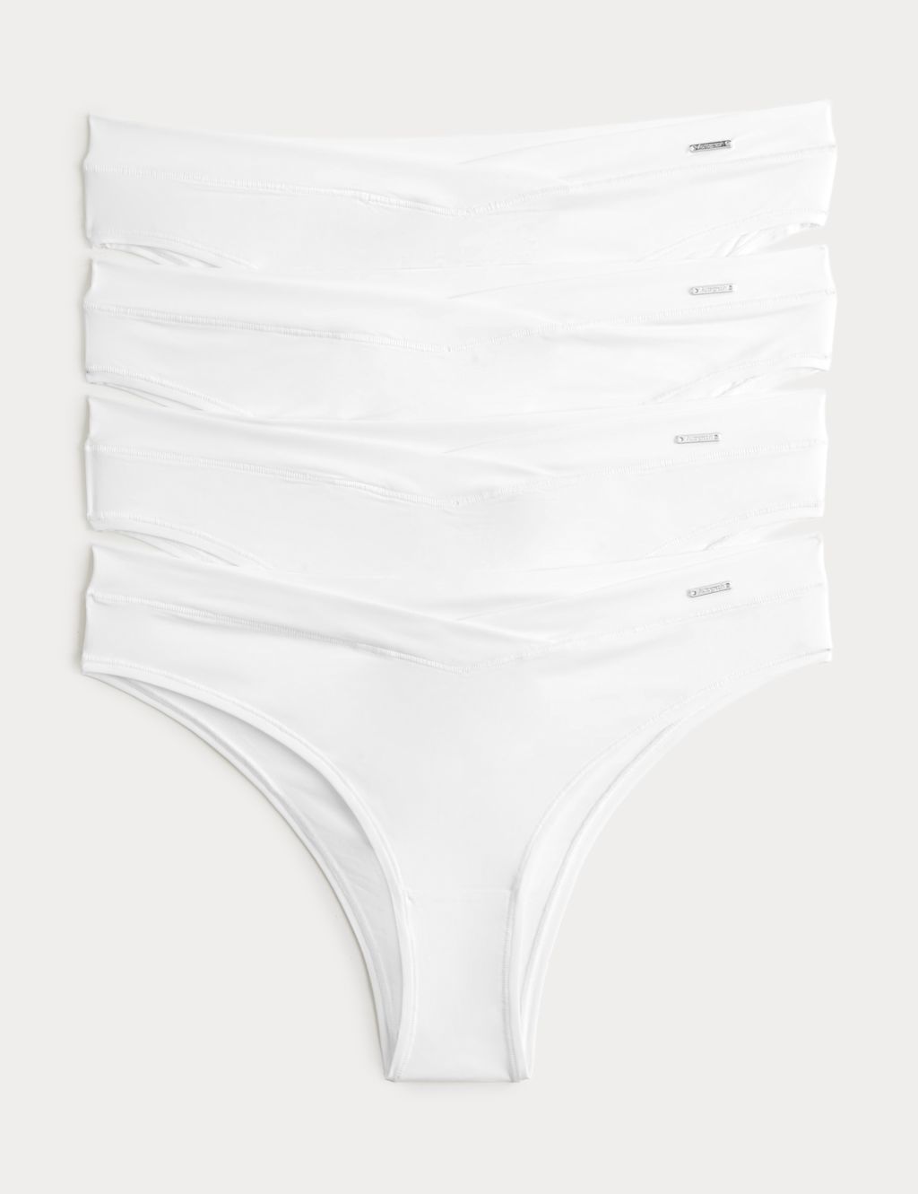 Autograph 4pk Flexifit&trade; Brazilian Knickers - 12 - White, White