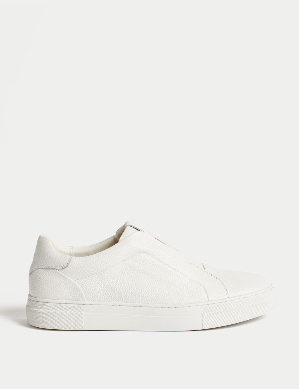 Autograph Leather Slip-On Trainers with Freshfeet™ - 12 - White, White
