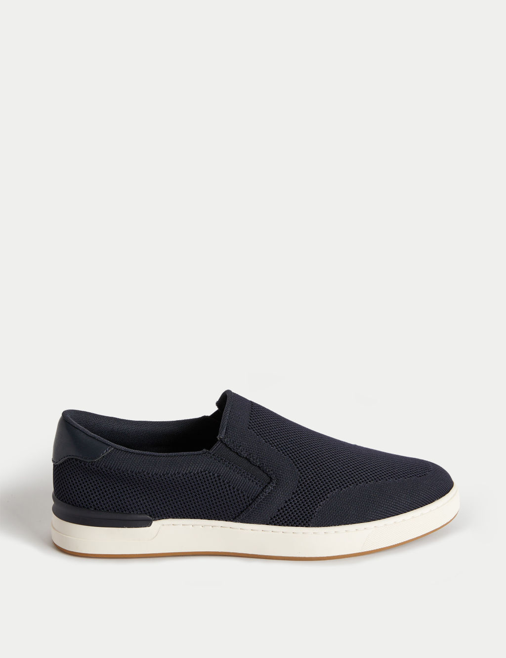 M&S Mesh Slip-On Trainers - 12 - Navy, Navy