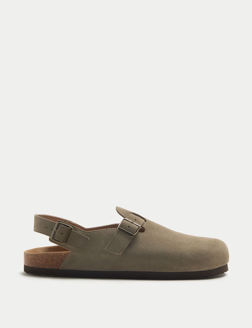 M&S Suede Backstrap Mules - 12 - Taupe, Taupe