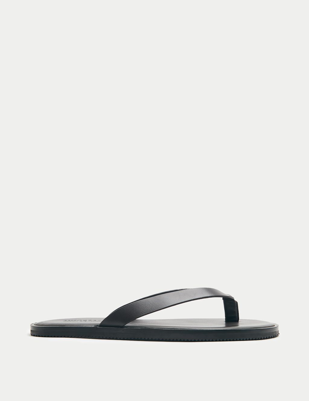 Autograph Leather Flip Flops - 10 - Black, Black