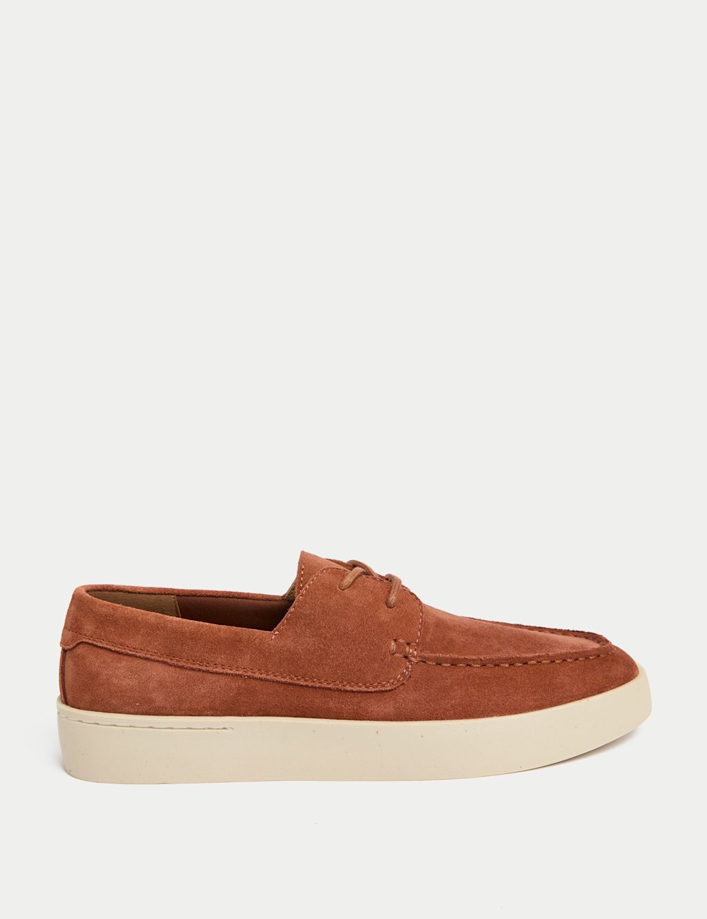 Autograph Suede White Sole Lace Up Loafers - 10.5 - Rust, Rust