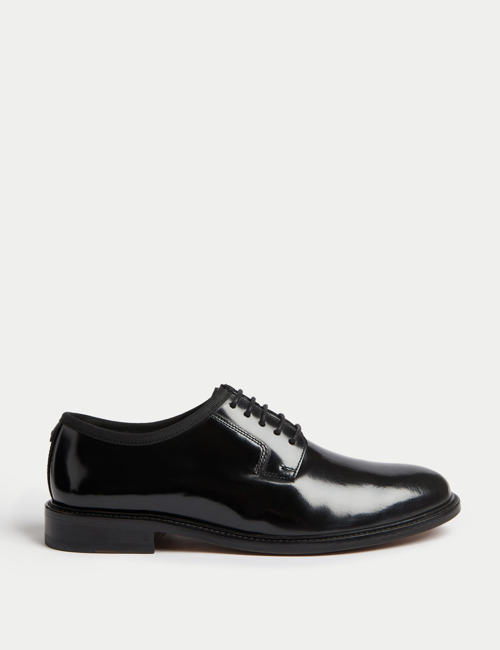 JAEGER  Leather Derby Shoes - 10 - Black, Black