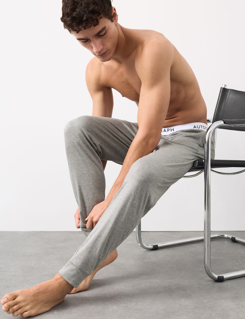 Autograph Supima Cotton Modal Elasticated Pyjama Joggers - XL - Grey, Grey