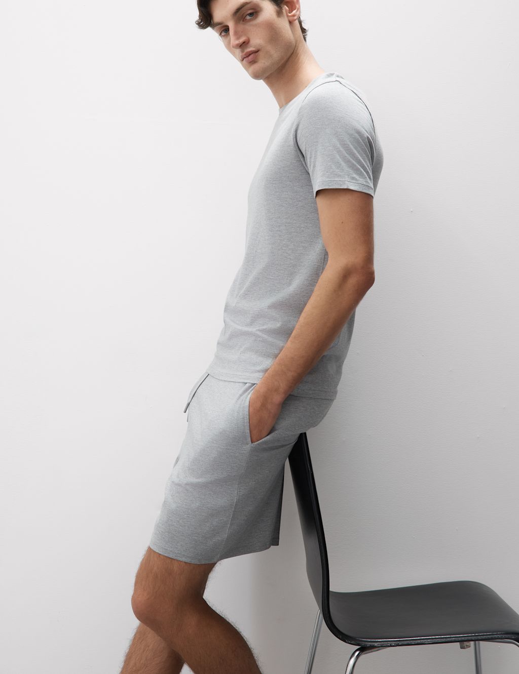 Autograph Pima Cotton Modal Pyjama Shorts - XL - Grey Marl, Grey Marl