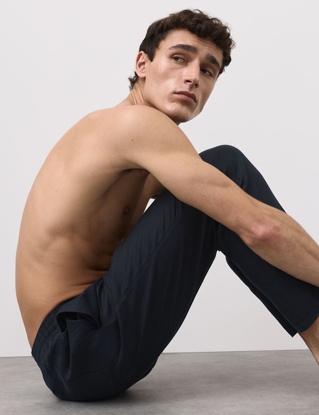 Autograph Linen Rich Pyjama Bottoms - 2XL - Dark Navy, Dark Navy