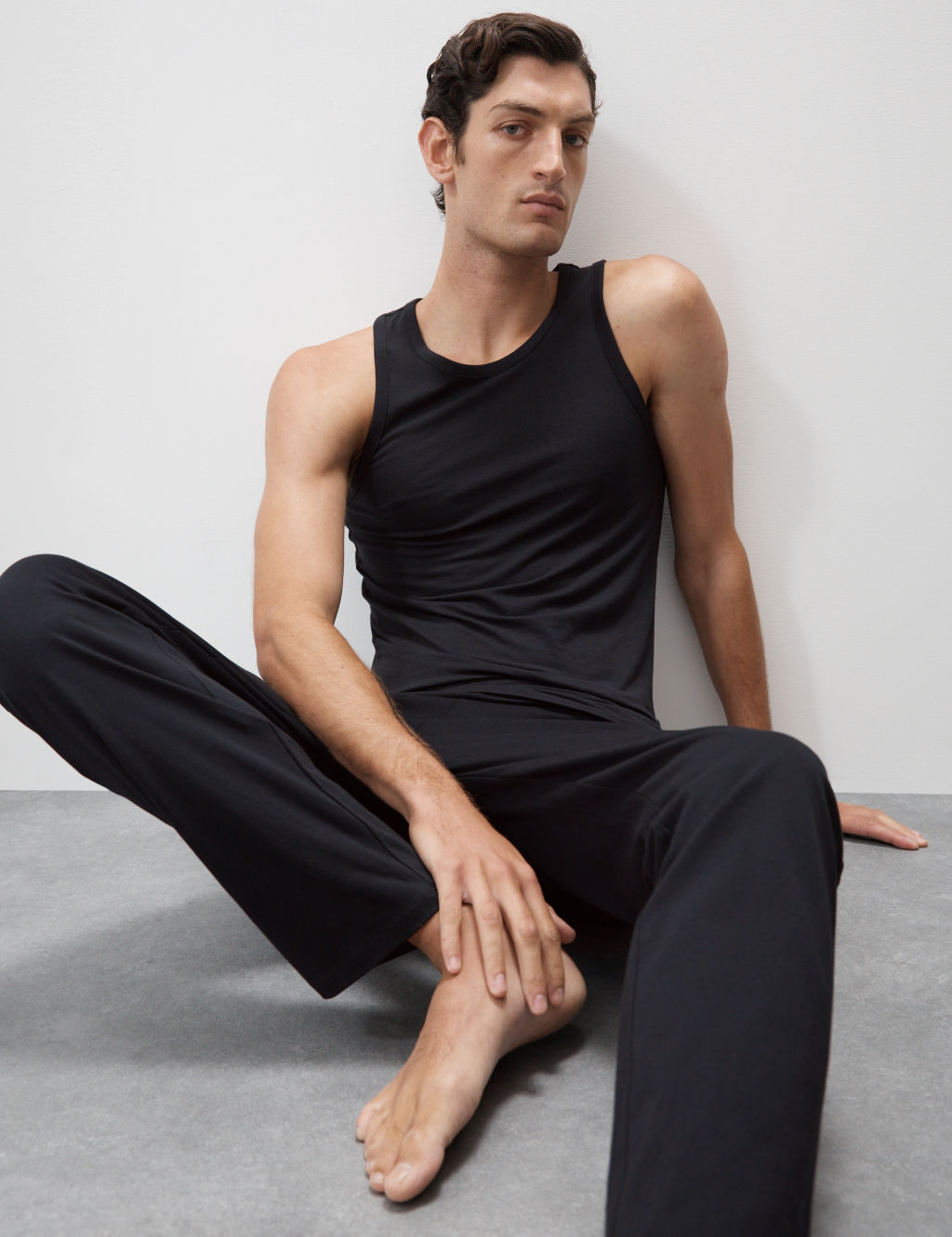 Autograph Supima Cotton Modal Sleeveless Vest - XXXL - Black, Black