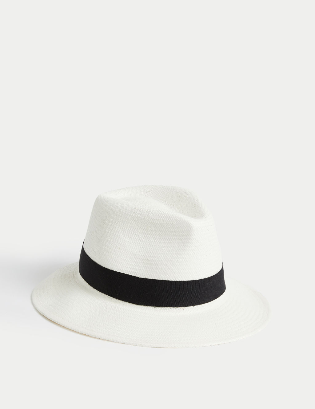 M&S Handwoven Panama Hat - S-M - White Mix, White Mix