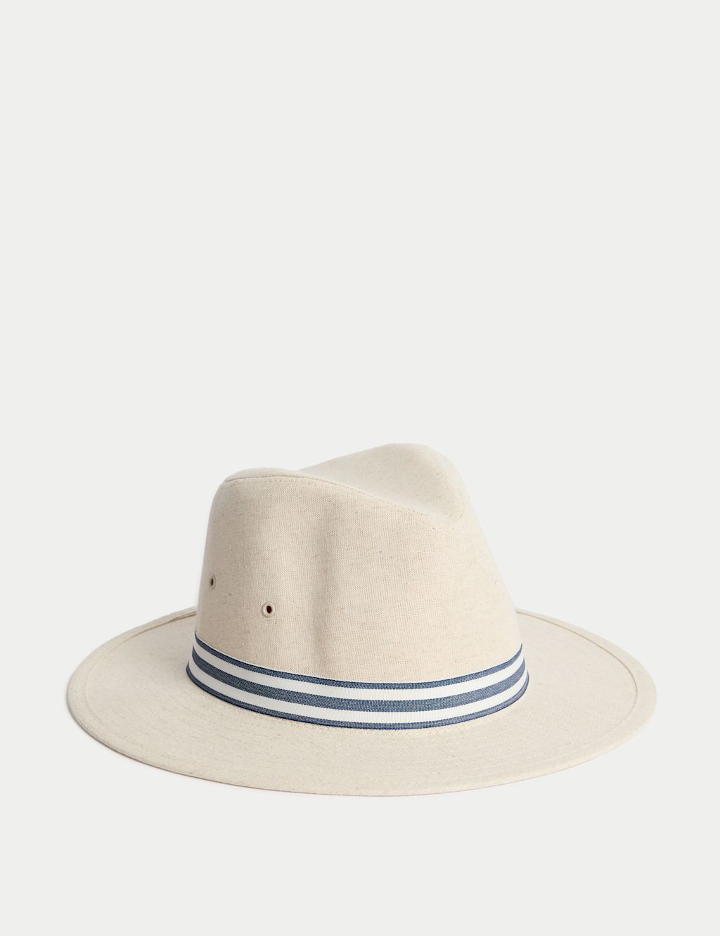 M&S Linen Rich Broad Brim - S-M - Stone, Stone