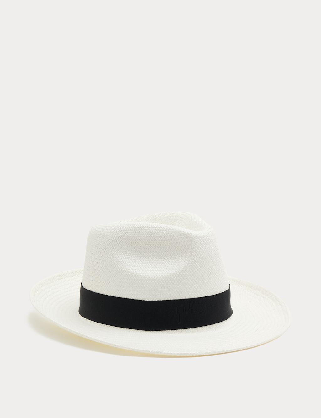 M&S Textured Panama Hat - L - XL - White Mix, White Mix