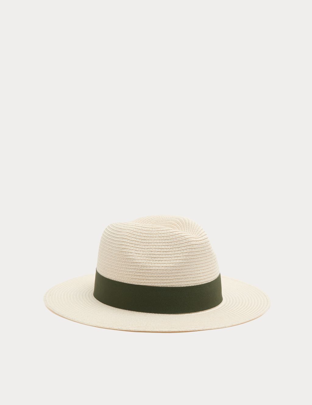 M&S Braided Broad Brim Hat - L - XL - White, White