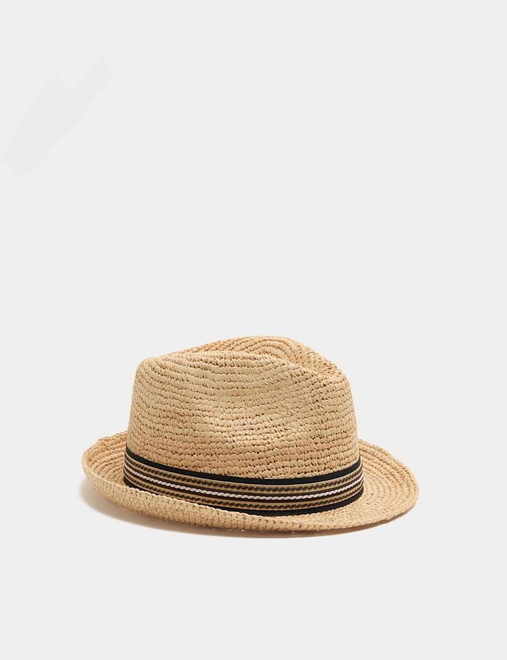 M&S Straw Mid Brim Hat - L - XL - Natural Mix, Natural Mix