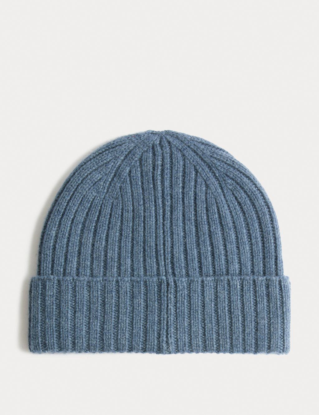 Autograph Pure Cashmere Knitted Beanie Hat - 1SIZE - Medium Blue, Medium Blue
