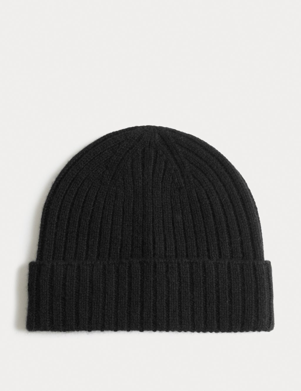Autograph Pure Cashmere Knitted Beanie Hat - 1SIZE - Black, Black