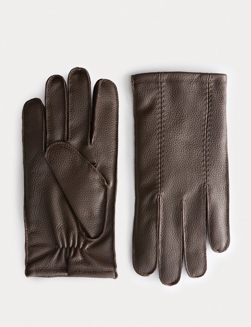 Autograph Leather Cashmere Lined Gloves - Dark Brown, Dark Brown