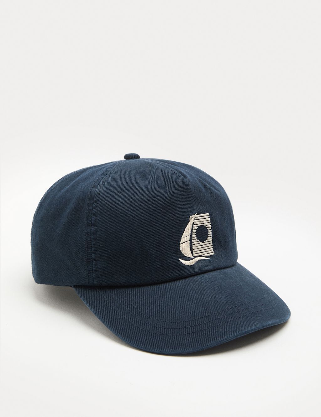 M&S Pure Cotton Embroidered Baseball Cap - Navy, Navy