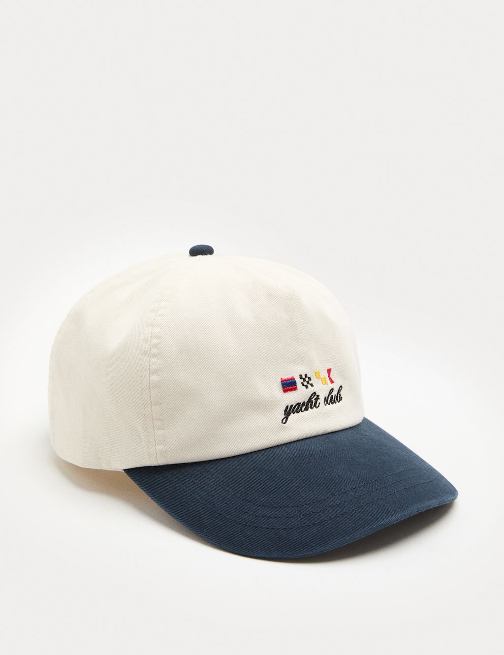 M&S Pure Cotton Embroidered Baseball Cap - Navy Mix, Navy Mix