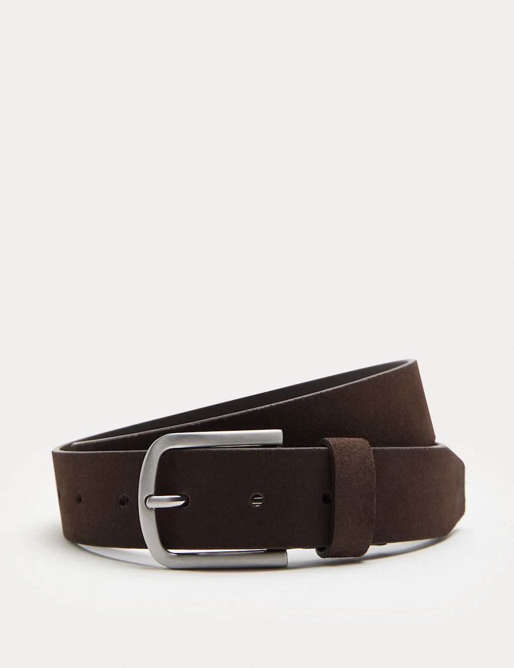 M&S Suede Casual Belt - 34-36 - Brown, Brown