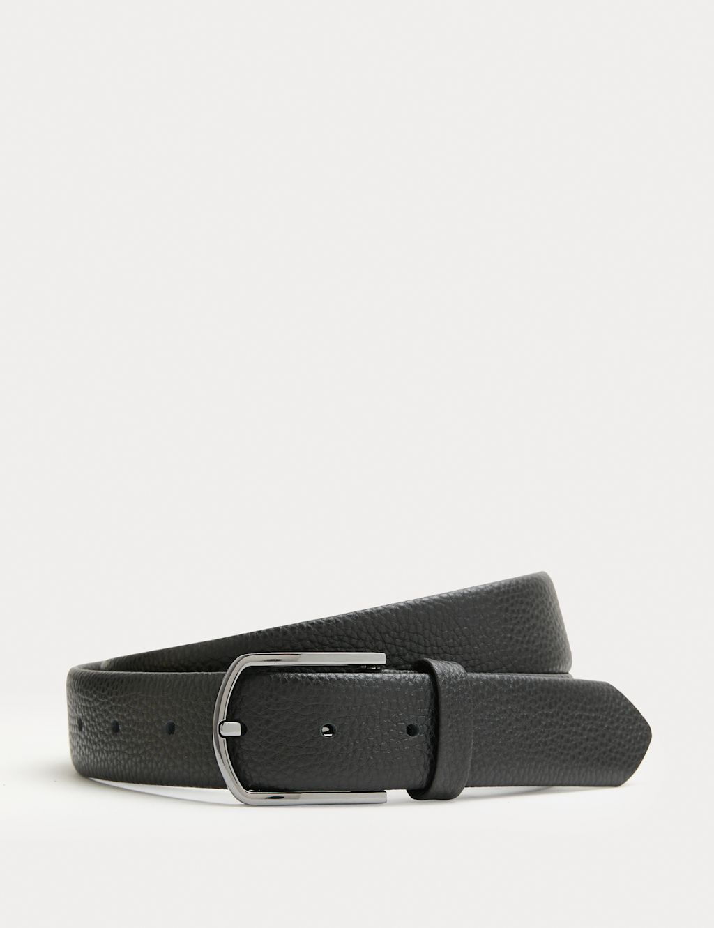 Autograph Leather Textured Belt - 30-32 - Black, Black