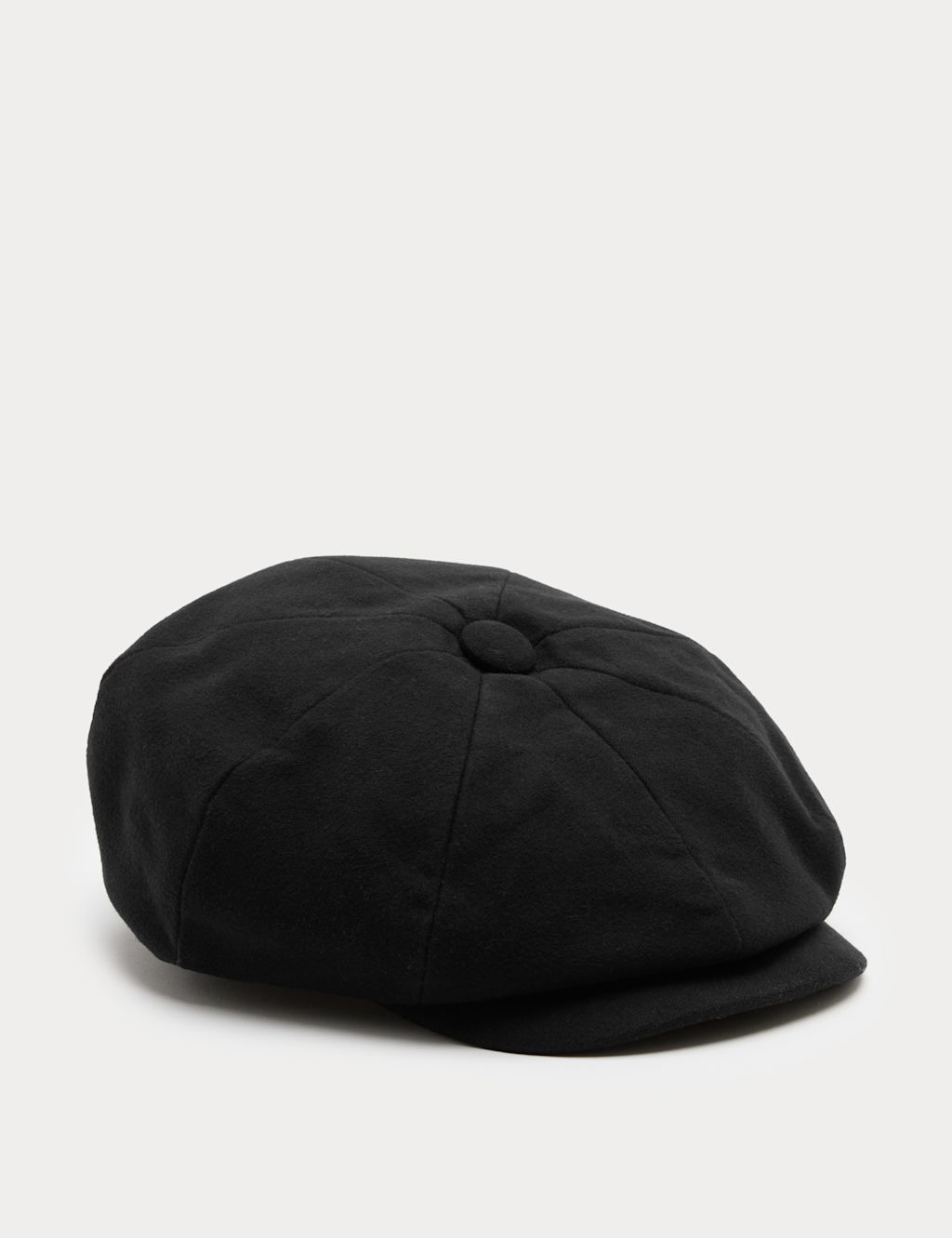 M&S Pure Cotton Baker Boy Hat with Stormwear&trade; - L - XL - Black Mix, Black Mix