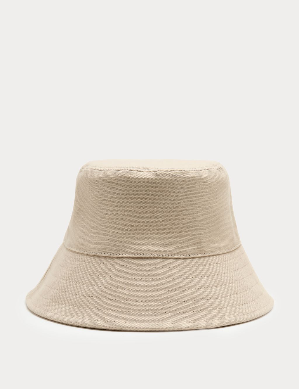 M&S Pure Cotton Canvas Bucket Hat - L - XL - Neutral, Neutral