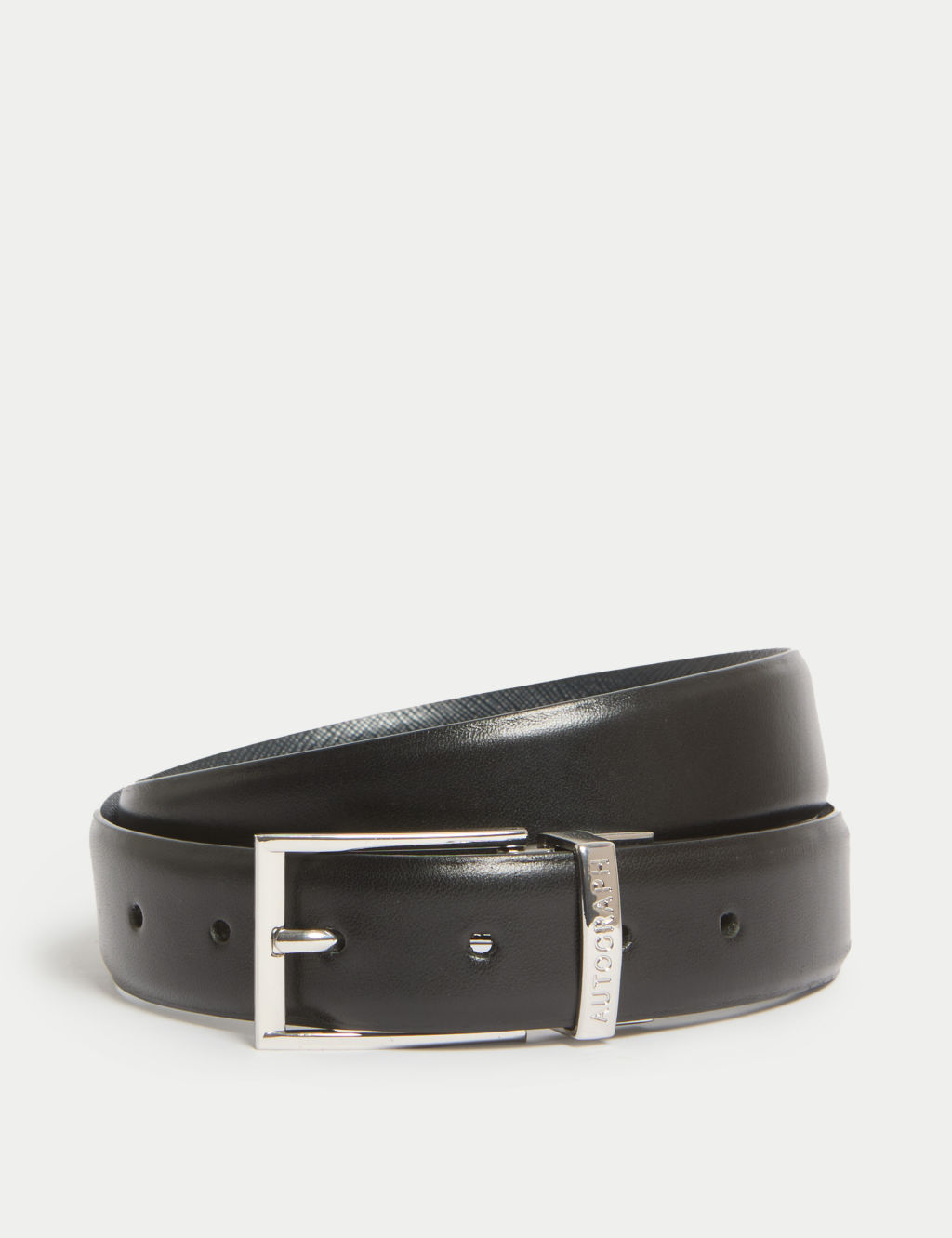 Autograph Leather Belt - 34-36 - Blue/Black, Blue/Black