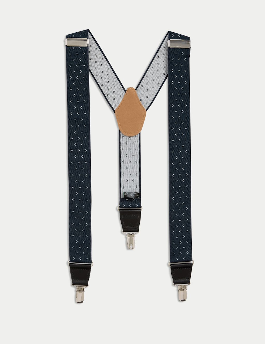 M&S Classic Dot Braces - 1SIZE - Dark Navy, Dark Navy