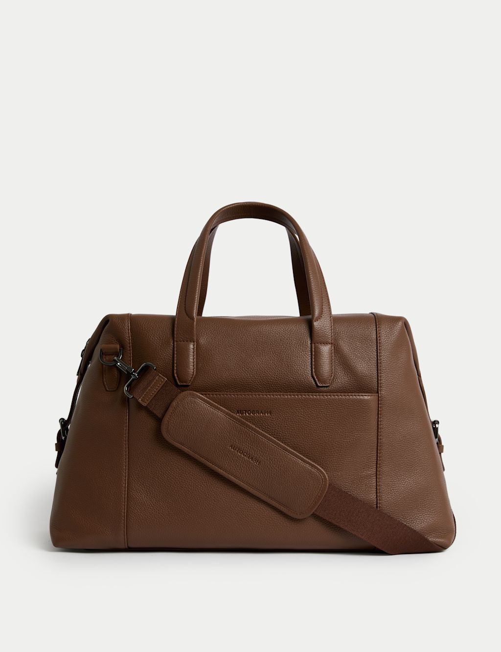 Autograph Casual Leather Weekend Bag - 1SIZE - Tan, Tan