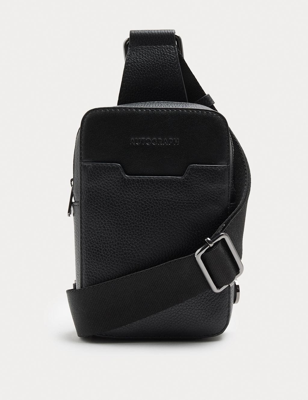 Autograph Grained Leather Phone Pouch - Black, Black