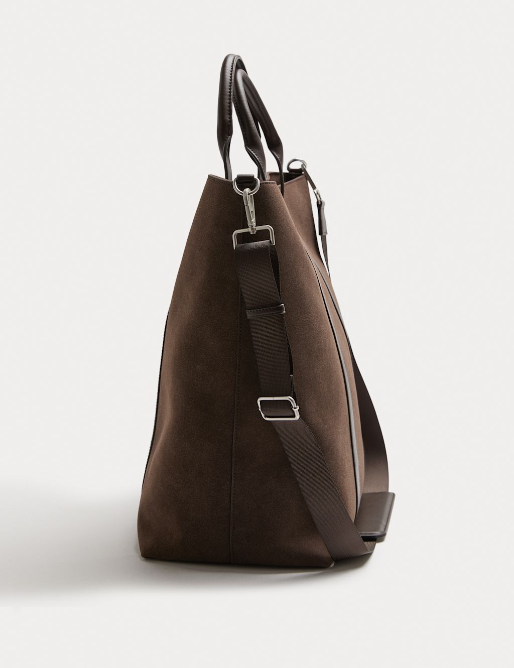 M&S Faux Suede Tote Bag - Brown, Brown