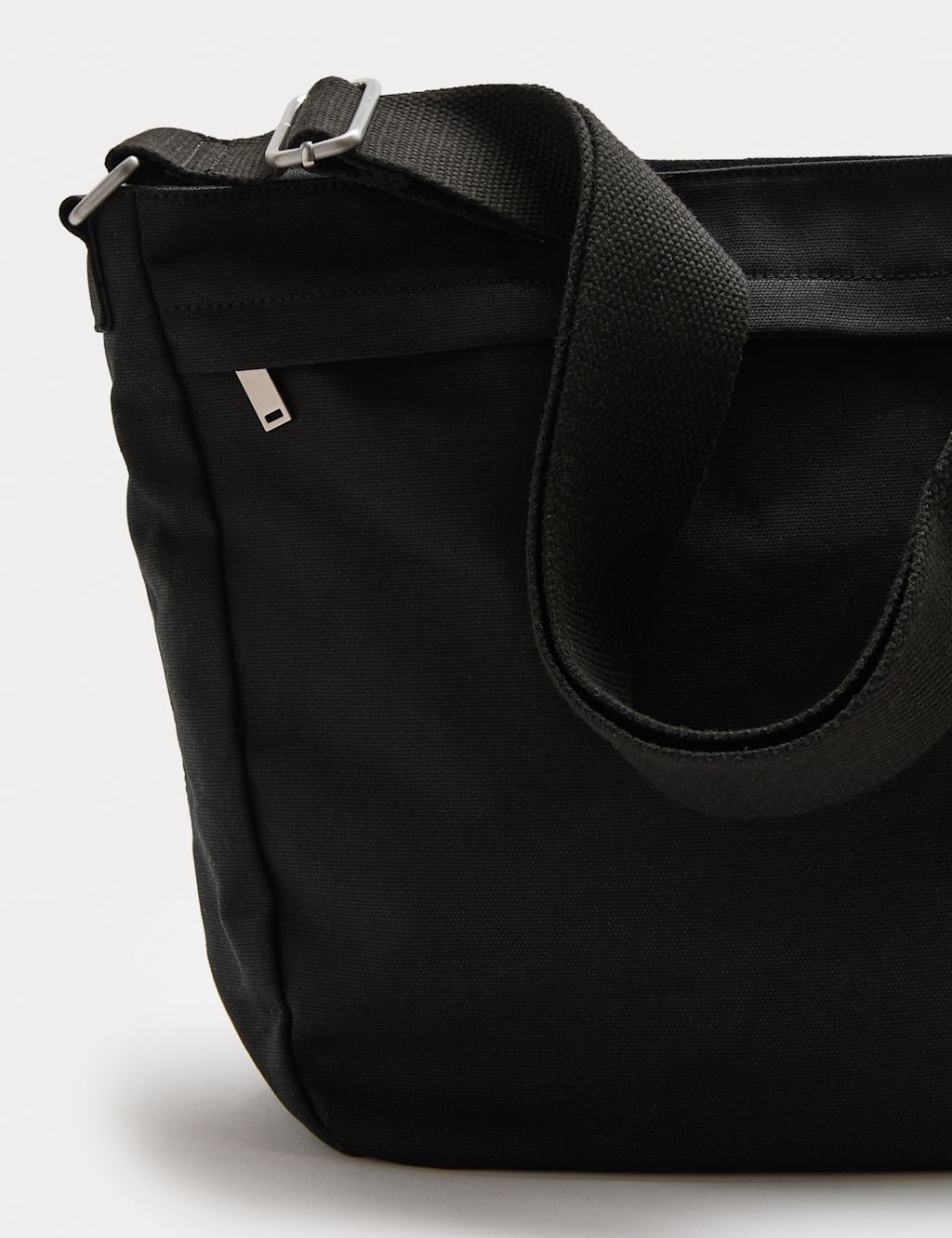 M&S Canvas Cross Body Bag - Black, Black