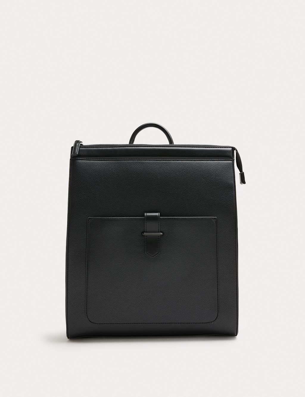 M&S Mock Leather Backpack - Black, Black