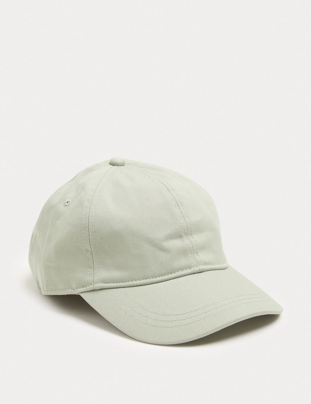 M&S Pure Cotton Baseball Cap - Pale Green, Pale Green