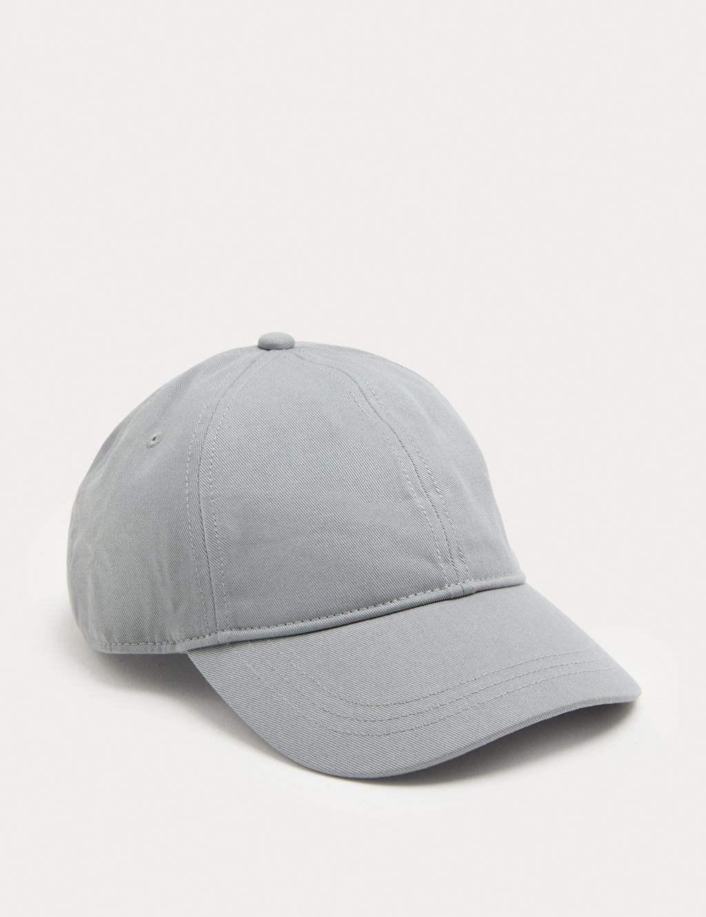M&S Pure Cotton Baseball Cap - Light Grey, Light Grey