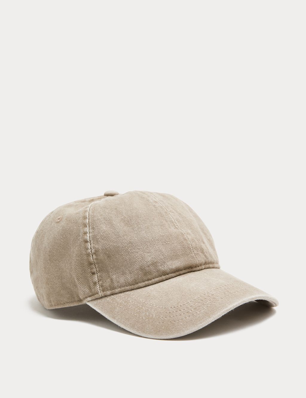 M&S Pure Cotton Washed Baseball Cap - Sand, Sand