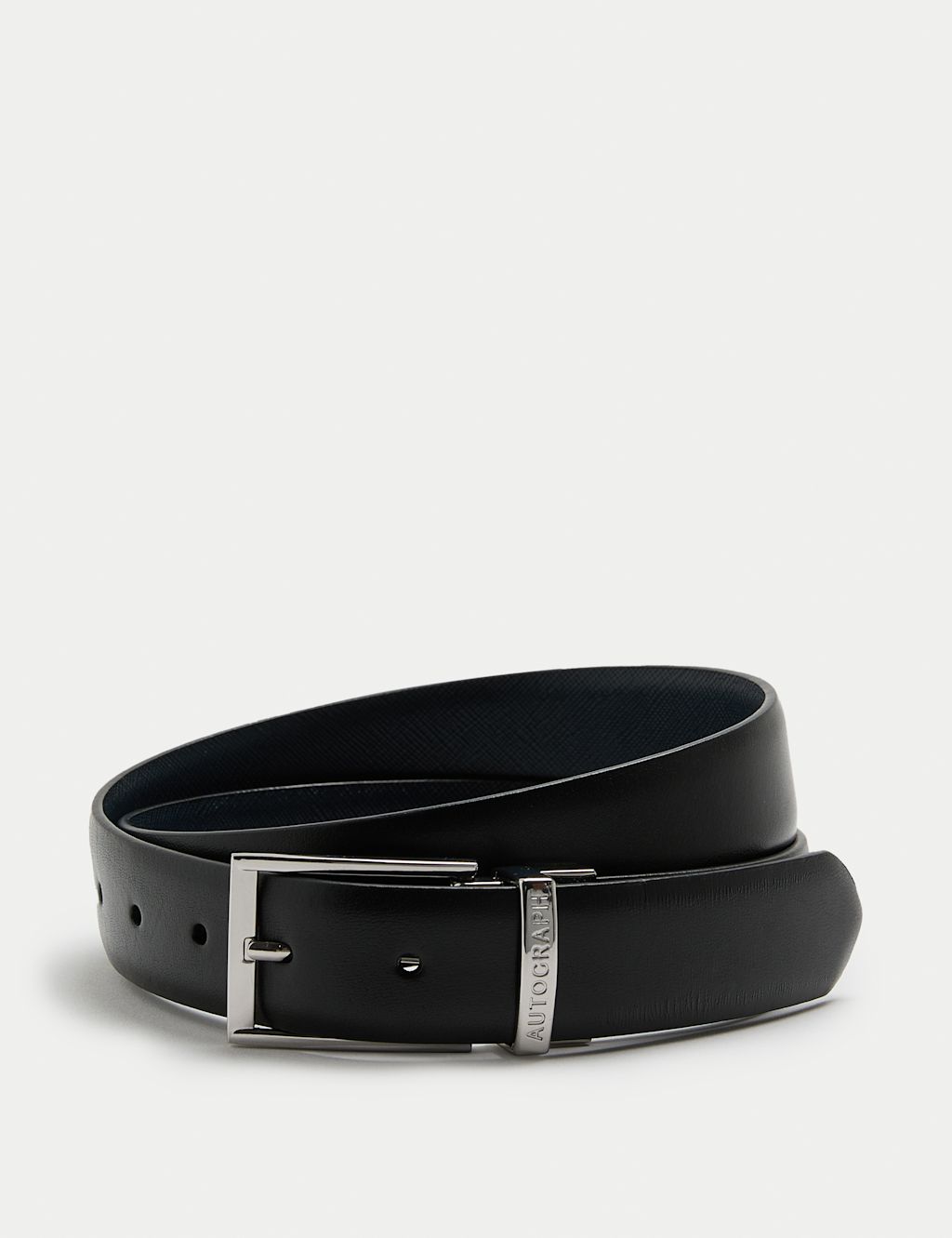 Autograph Leather Belt - 38-40 - Blue/Black, Blue/Black