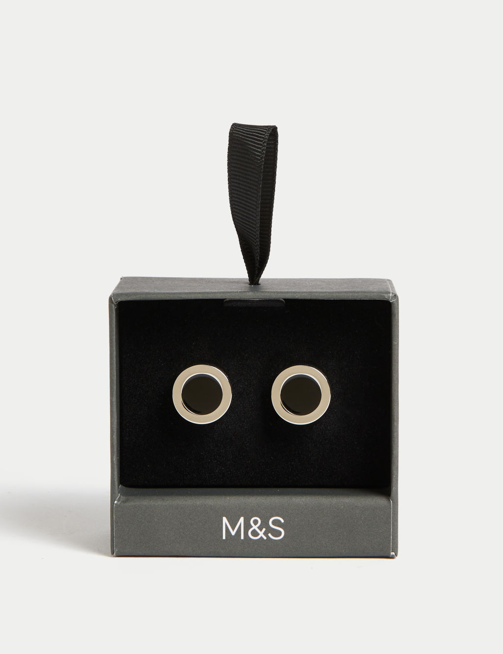 M&S Circular Cufflinks - 1SIZE - Silver, Silver