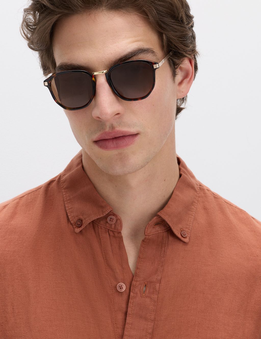 M&S Round Sunglasses - Brown Mix, Brown Mix