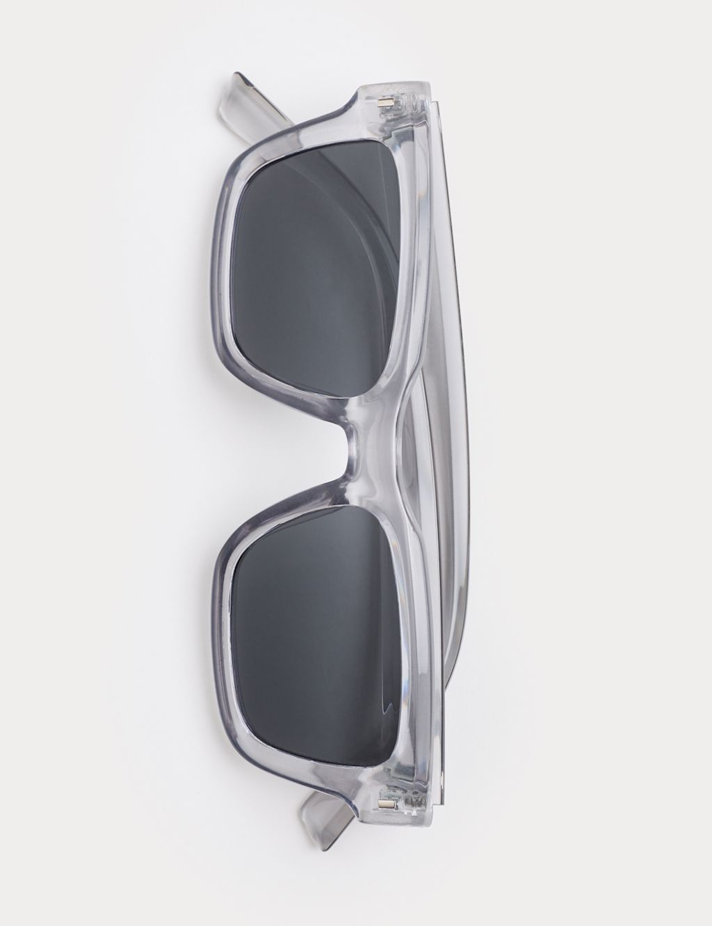 M&S Chunky D-Frame Polarised Sunglasses - Grey, Grey