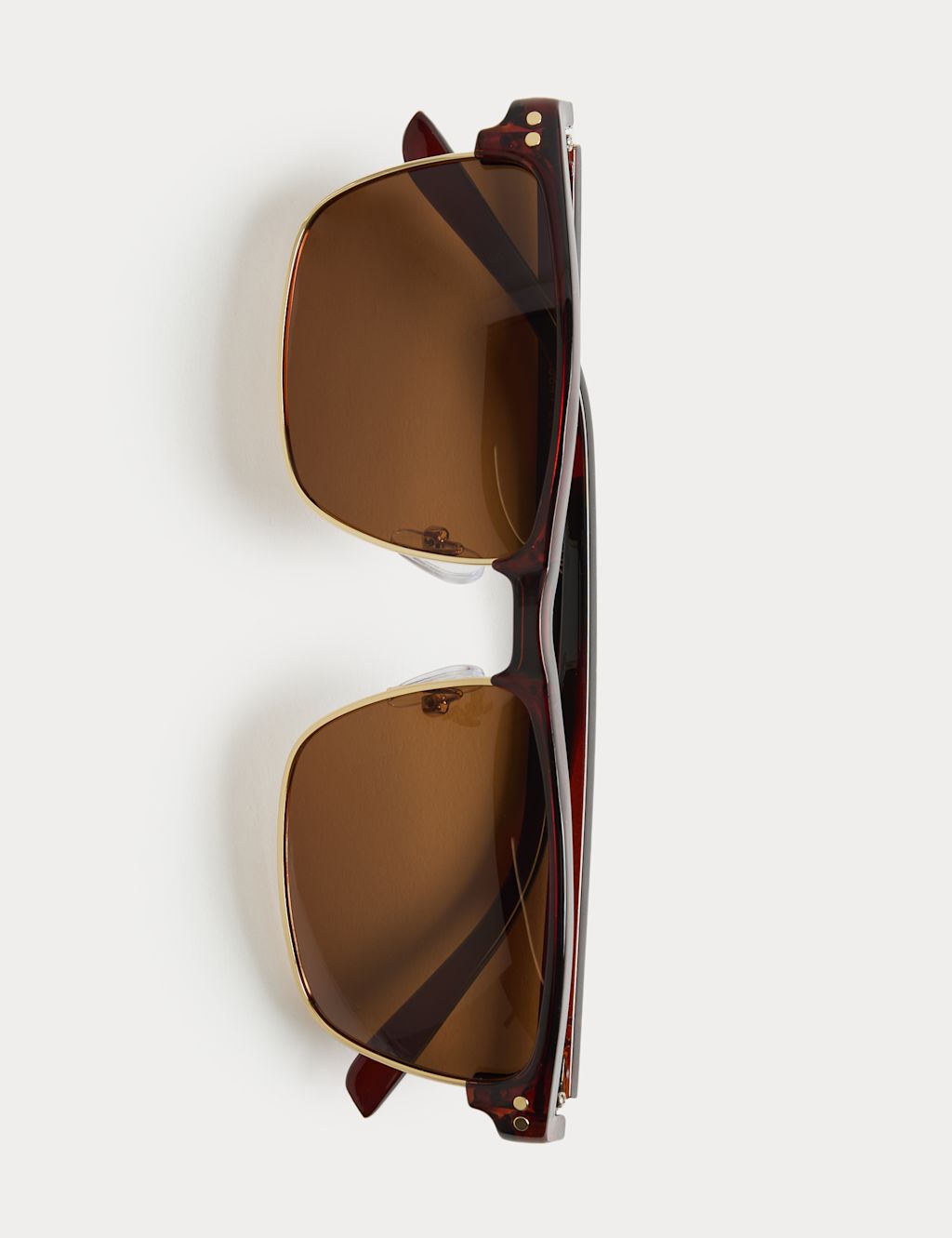 M&S Metal mix Polarised Sunglasses - Brown, Brown