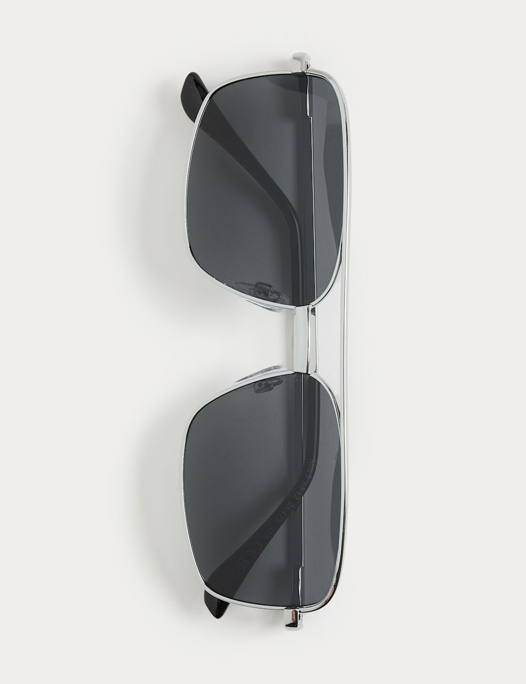 M&S Metal Polarised Sunglasses - Silver, Silver