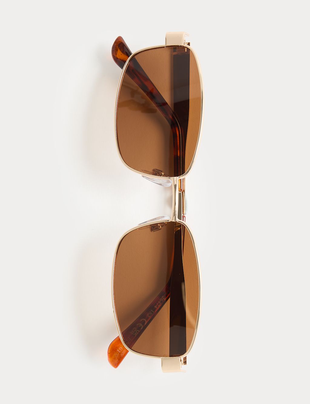 M&S Metal Polarised Sunglasses - Gold, Gold