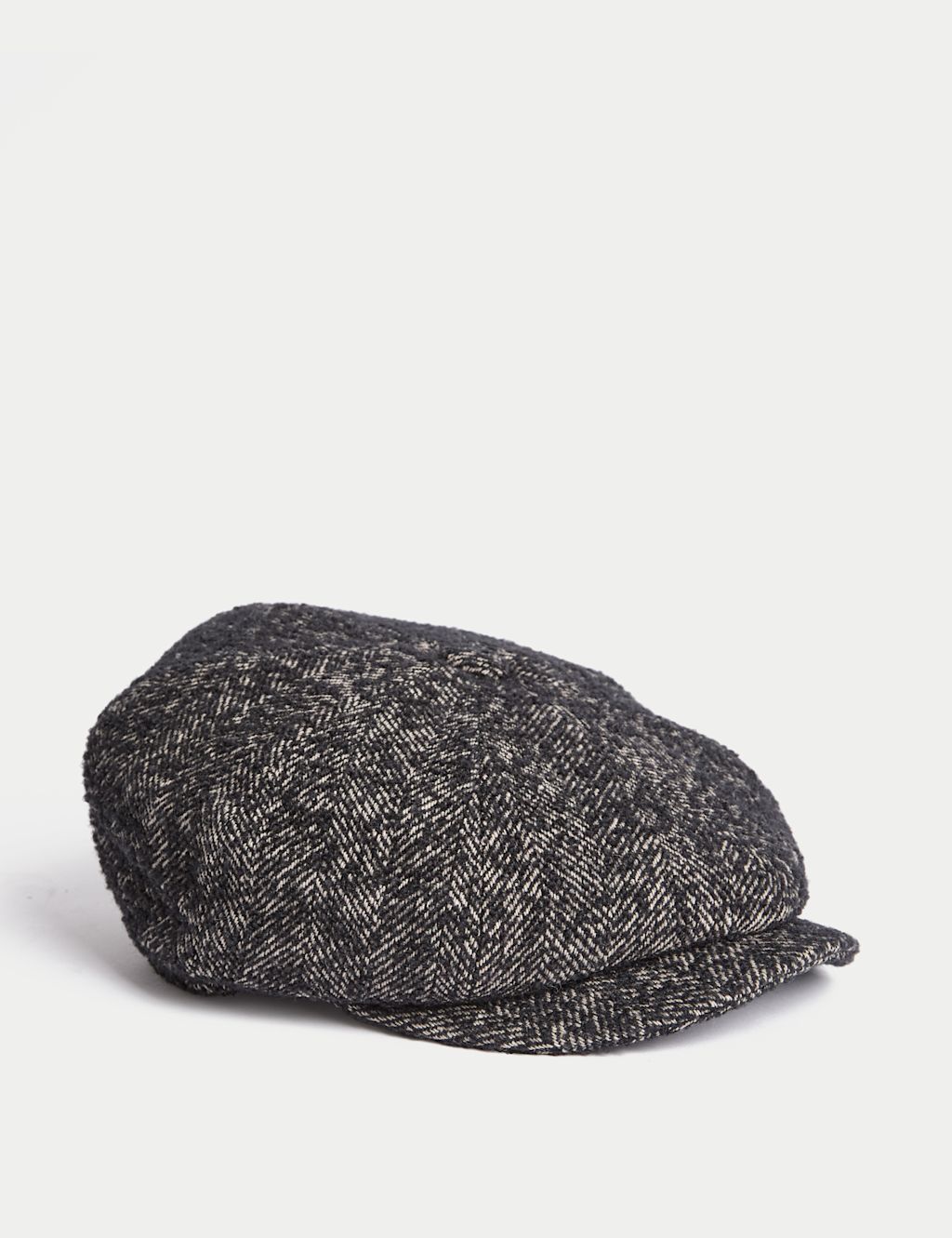 Autograph Wool Blend Baker Boy Hat - S-M - Black Mix, Black Mix