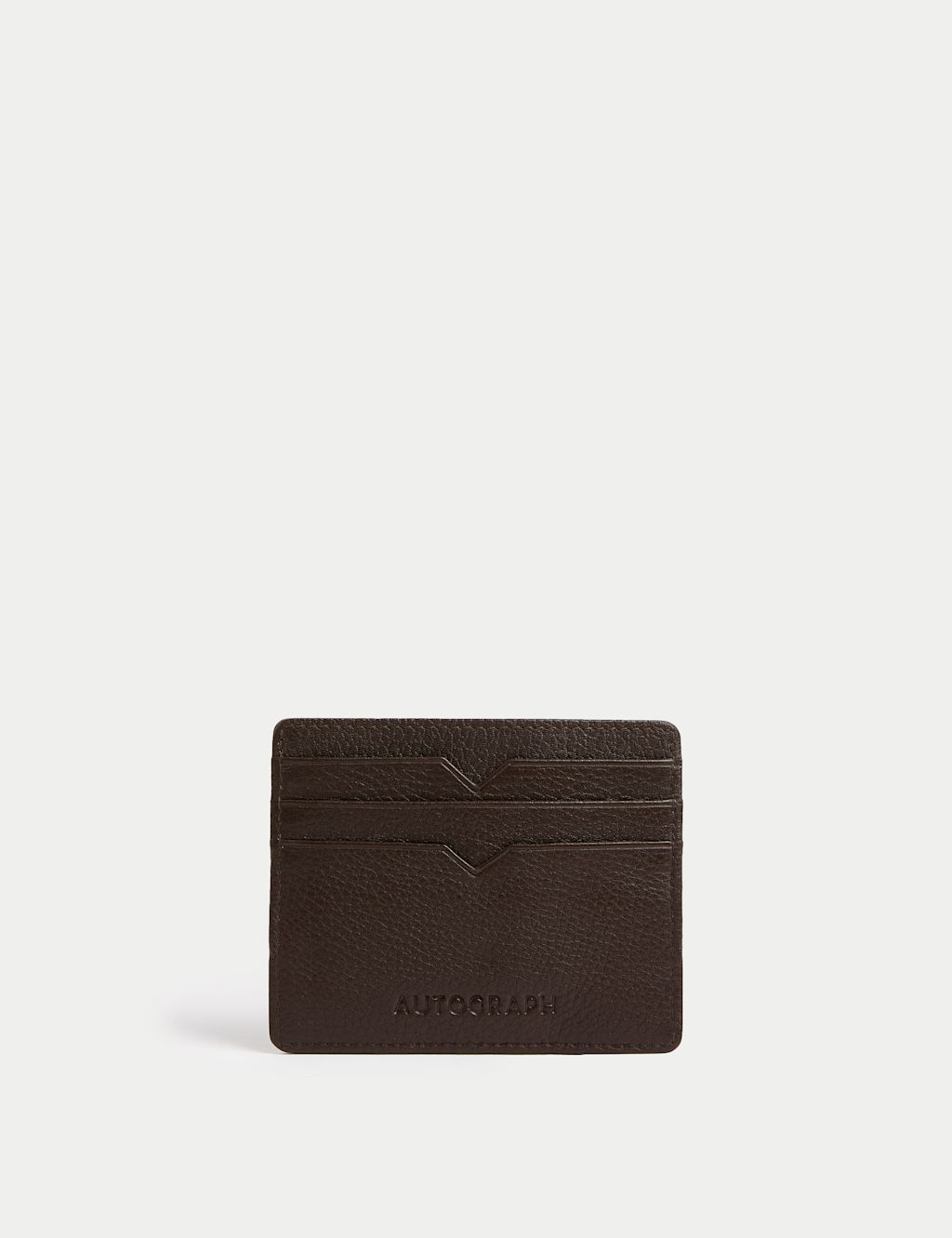 Autograph Leather Card Holder - 1SIZE - Brown, Brown