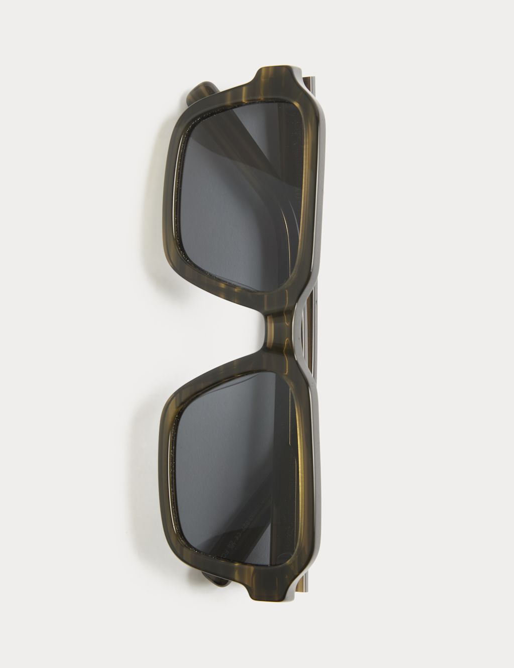 Autograph Chunky Square Frame Polarised Sunglasses - Olive, Olive