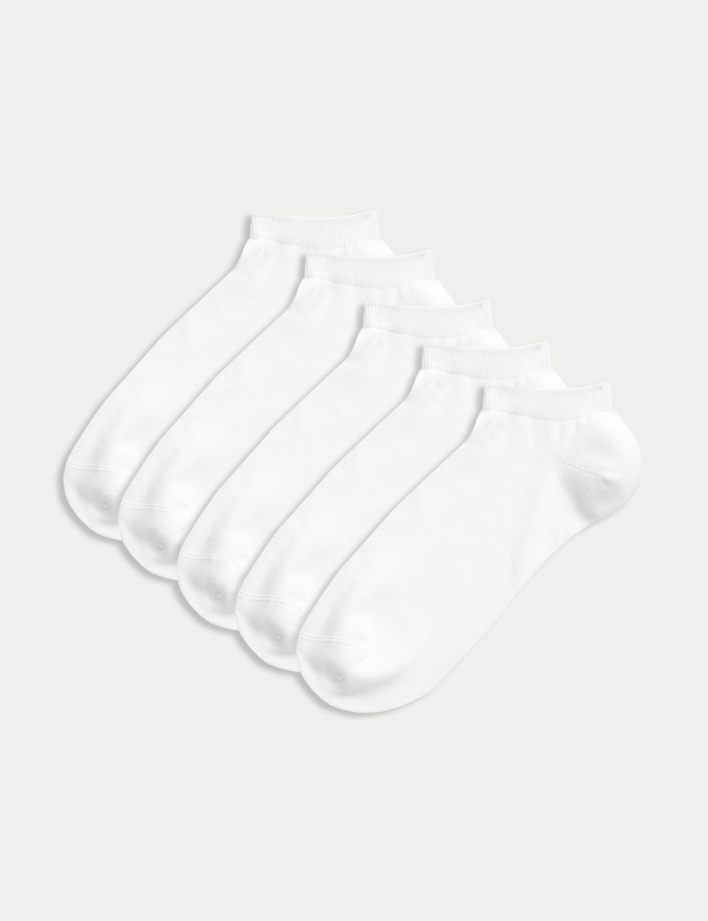 M&S 5 Pack Cool & Fresh&trade; Trainer Liners&trade; - 12&frac12;-14&frac12; - White, White